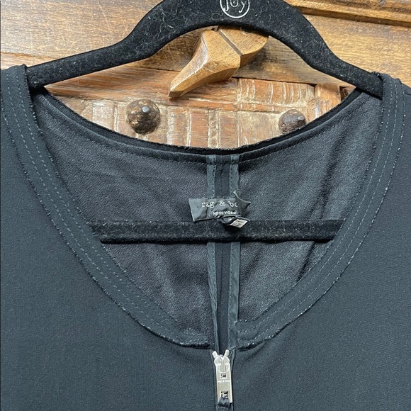 Rag & Bone Mareth Black Crepe Sleeveless Zip Jumpsuit Sz 6 Minimalist One-Piece - Picture 6 of 9